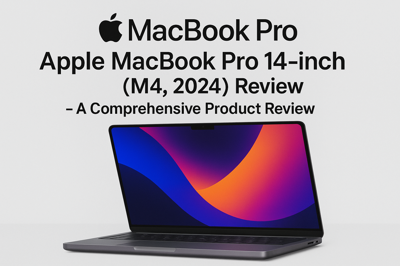 Apple MacBook Pro 14-inch (M4, 2024) in Space Black color.