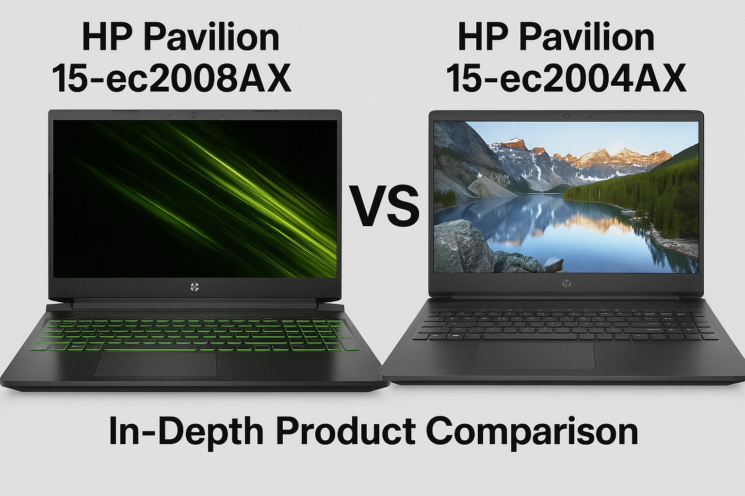 HP Pavilion 15-ec2008AX vs HP Pavilion 15-ec2004AX Laptop Comparison