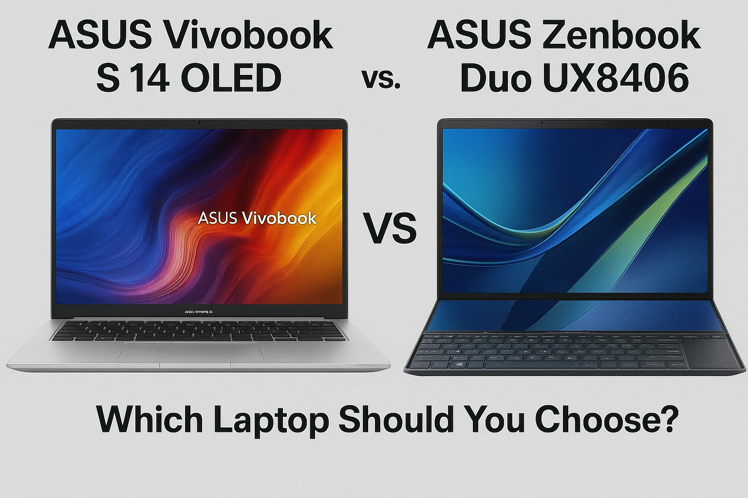 ASUS Vivobook S 14 OLED vs. ASUS Zenbook Duo UX8406 Comparison