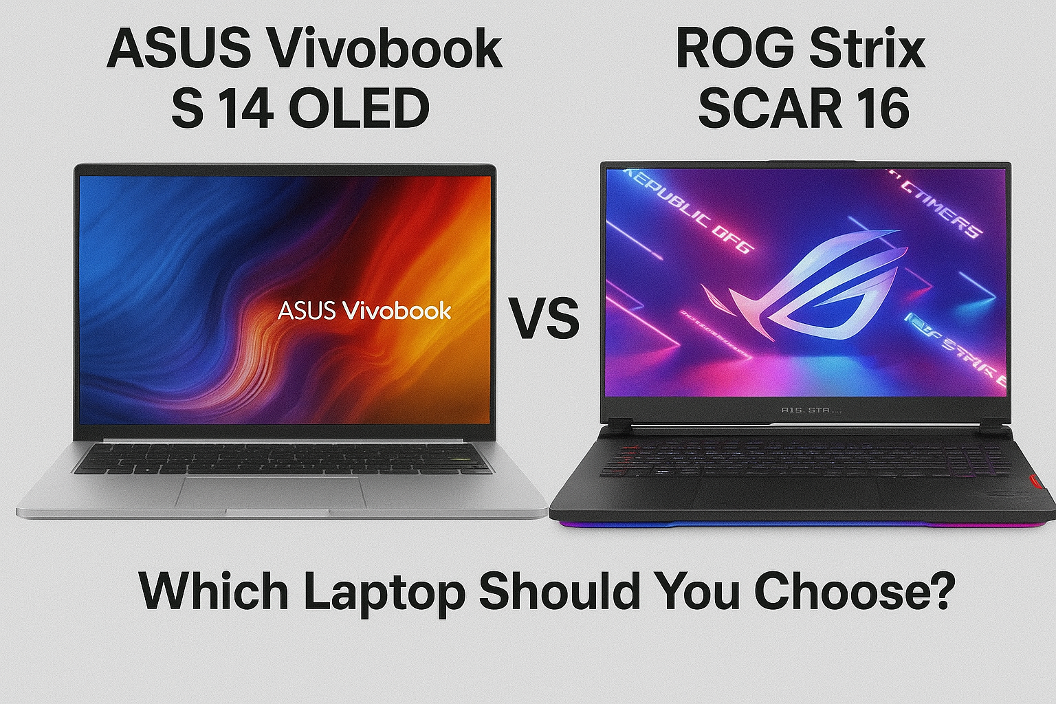 ASUS Vivobook S 14 OLED vs. ROG Strix SCAR 16 Comparison