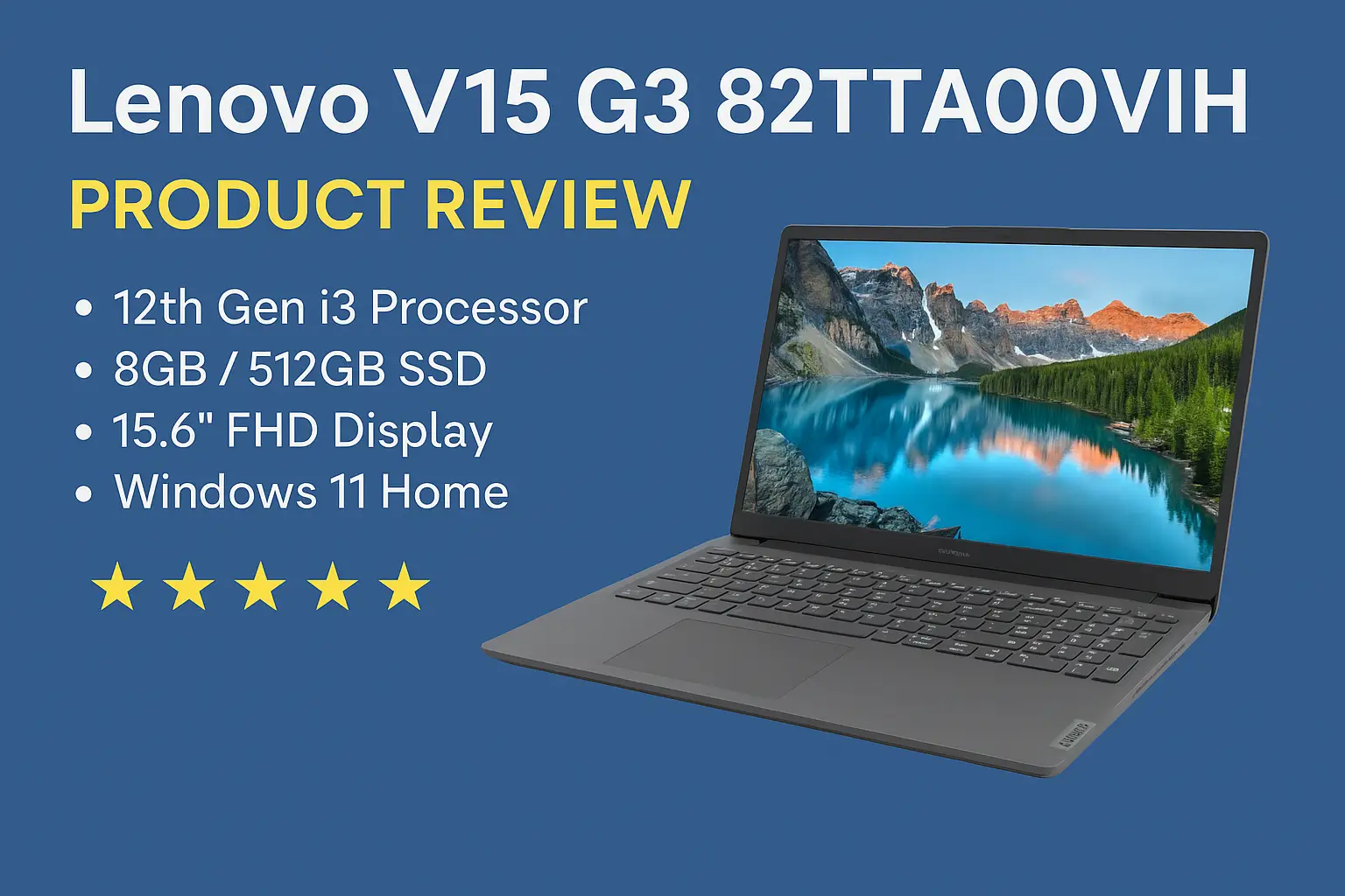 Lenovo V15 G3 82TTA00VIH laptop with 15.6-inch display