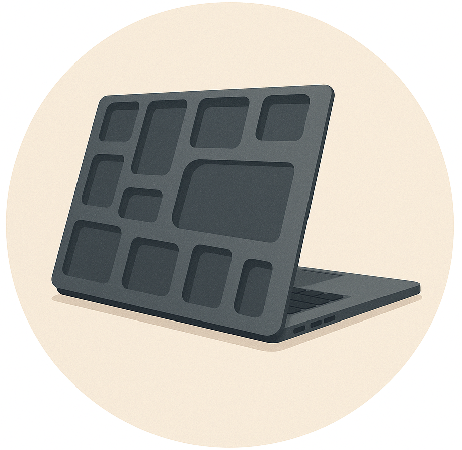 3D textured laptop skin installed on laptop with premium matte finish