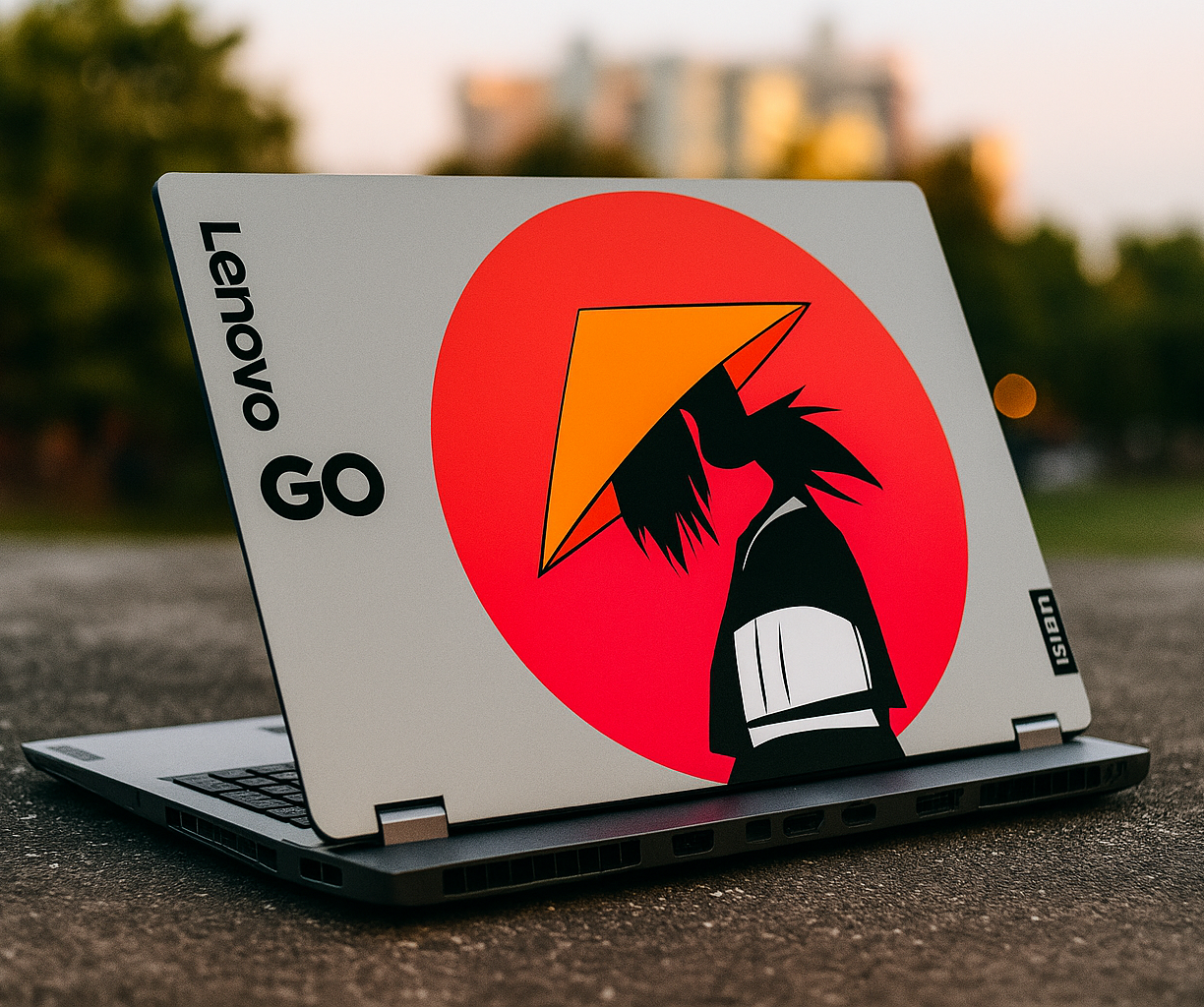 Minimal Samurai Laptop Skin – Custom Laptop Skin Installation in Pune ⚔️💻 e1765822161804