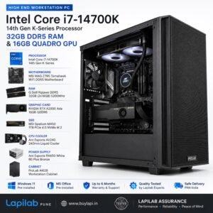 Intel High-end I7 14th Gen K Cpu with DDR5 32 gb Ram and 16GB QUADRO GPU - Buy at Lapilab Pune - Image 1