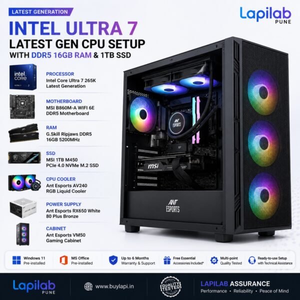 Ultra 7 Latest Gen CPU Setup with DDR5 16 gb ram and 1 TB SSD - Buy at Lapilab Pune - Image 1